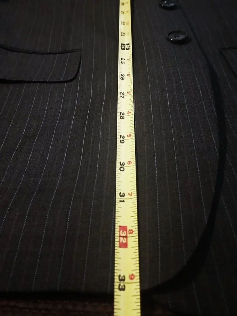 Martina Franca Elements Men Gray with Blue Pinstripe Blazer  40R